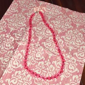 Vintage Pink Bead Necklace